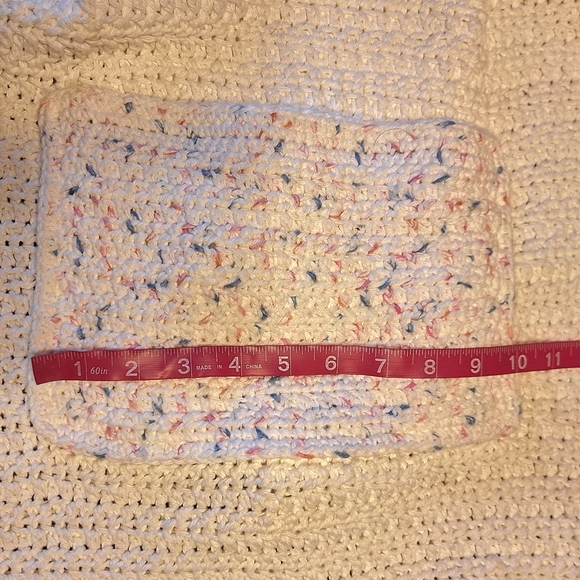 Handmade Crocheted Halter Apron with Large Pocket - Picture 6 of 10